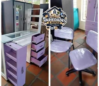 mesa de uñas doble esmaltero 6