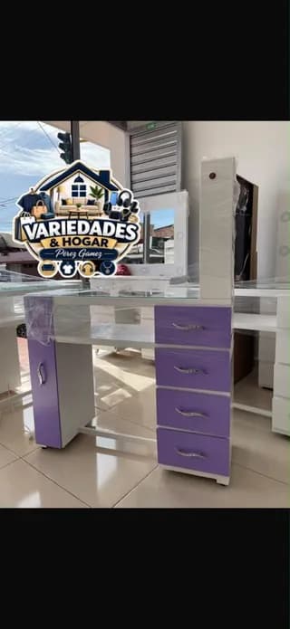mesa de uñas doble esmaltero 3