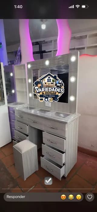 peinadora hollywod 1.10 mts varios 2