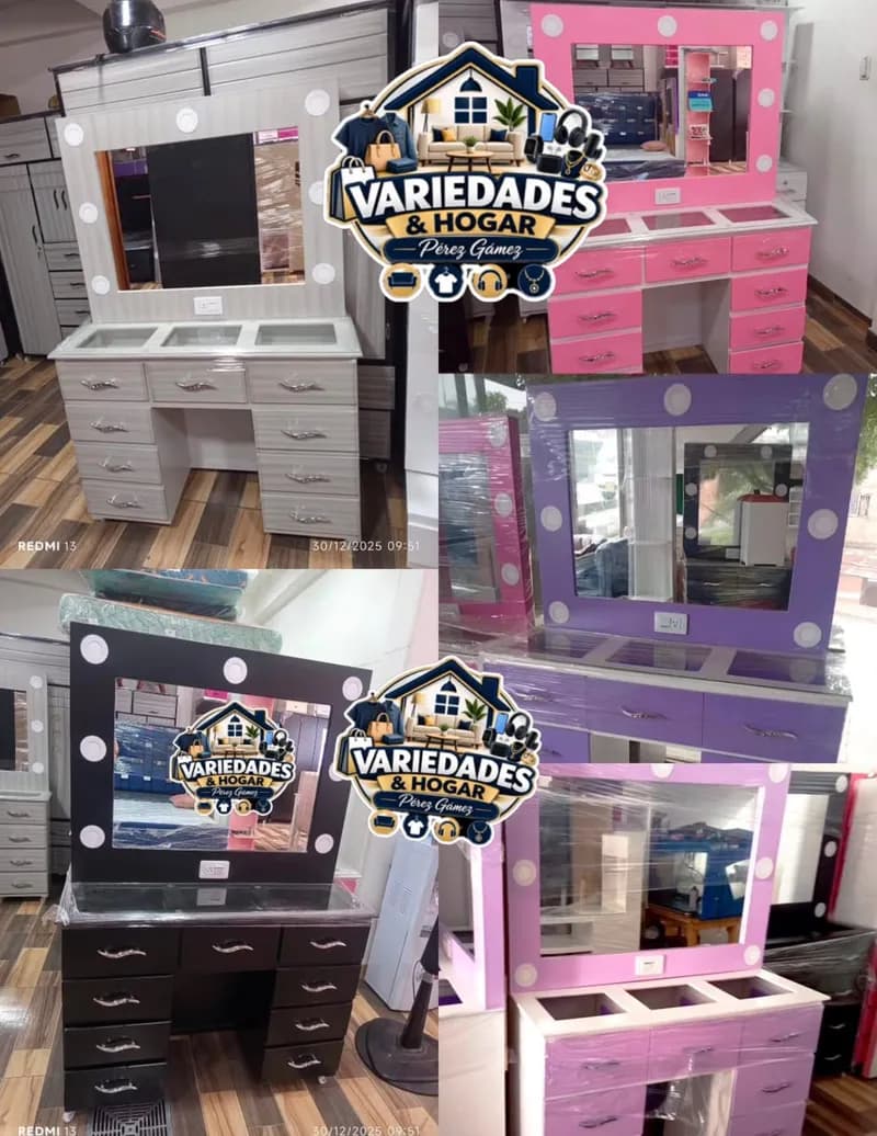peinadora hollywod 1.10 mts varios