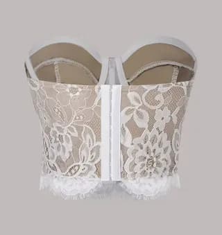 corset de dama de encaje blanco T-S 2