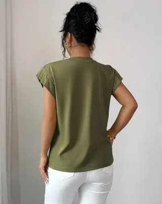 Camisa Mujer Flores 3D Verde T-XL 2