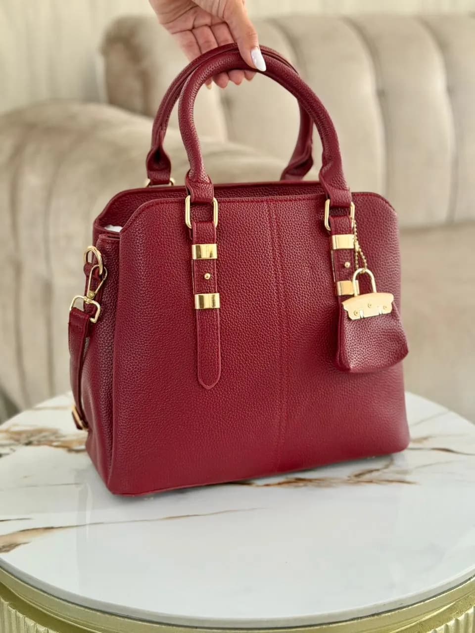 cartera luxury vinotinto